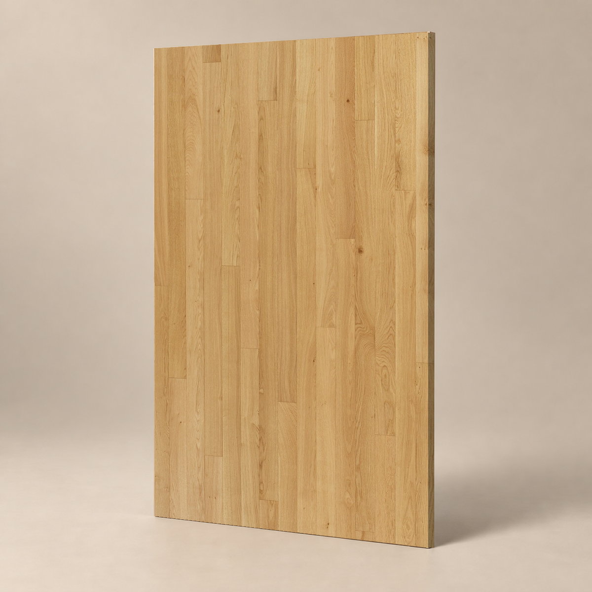 Parquet ABC - NATUREL - LINES - VERNIS UV — échantillon sur fond grège
