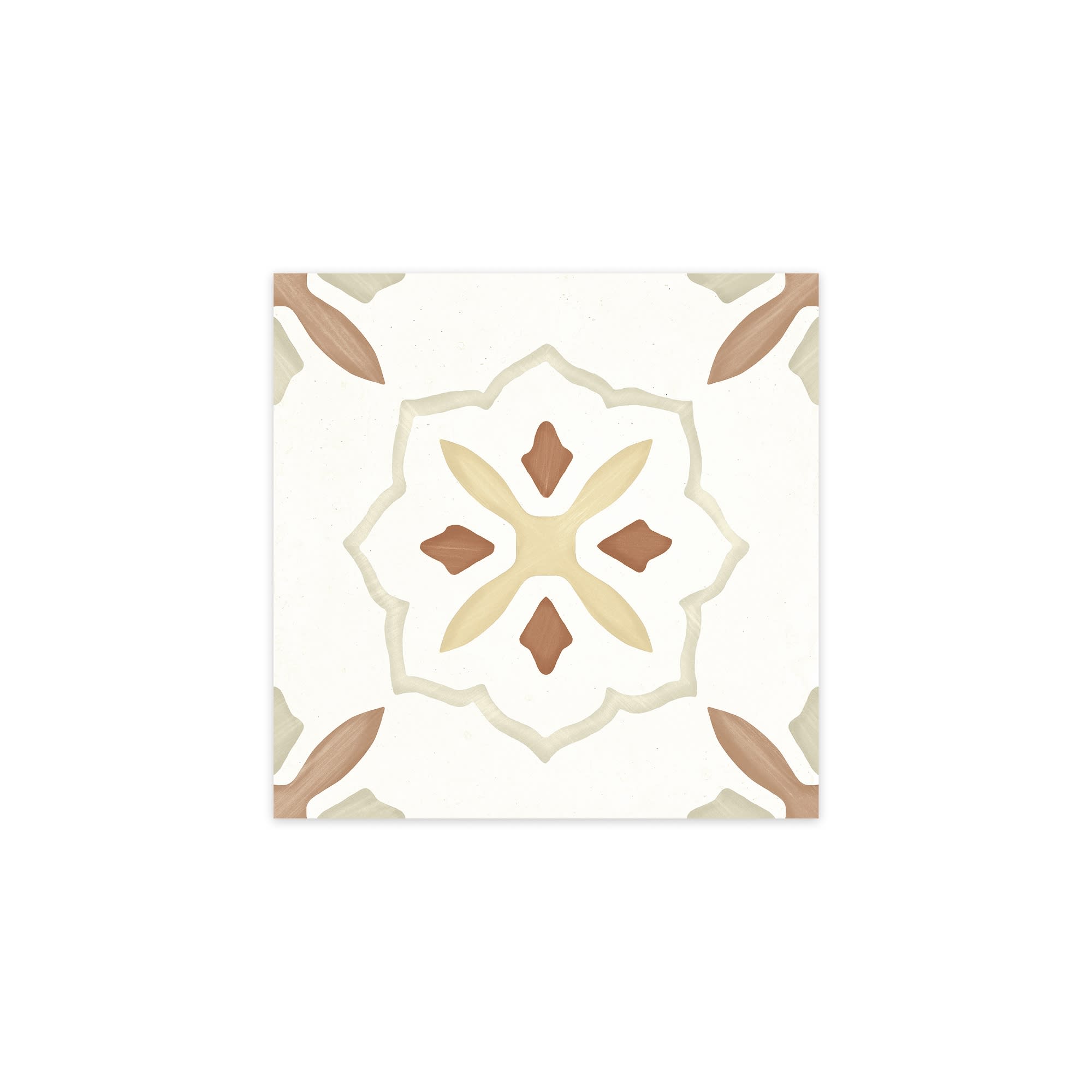 Carrelage effet Carreau ciment Moralis Terracotta 22,3x22,3x0,9 cm Levior - Sol et mur intérieur Peronda