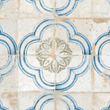 Carrelage Vintage effet Carreau ciment Bleu Volubilis 45x45x0,95 cm Orlena - Sol et mur intérieur