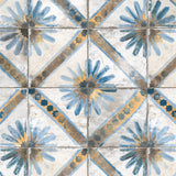 Carrelage Vintage effet Carreau ciment Bleu 45x45x0,95 cm Solaria - Sol et mur intérieur