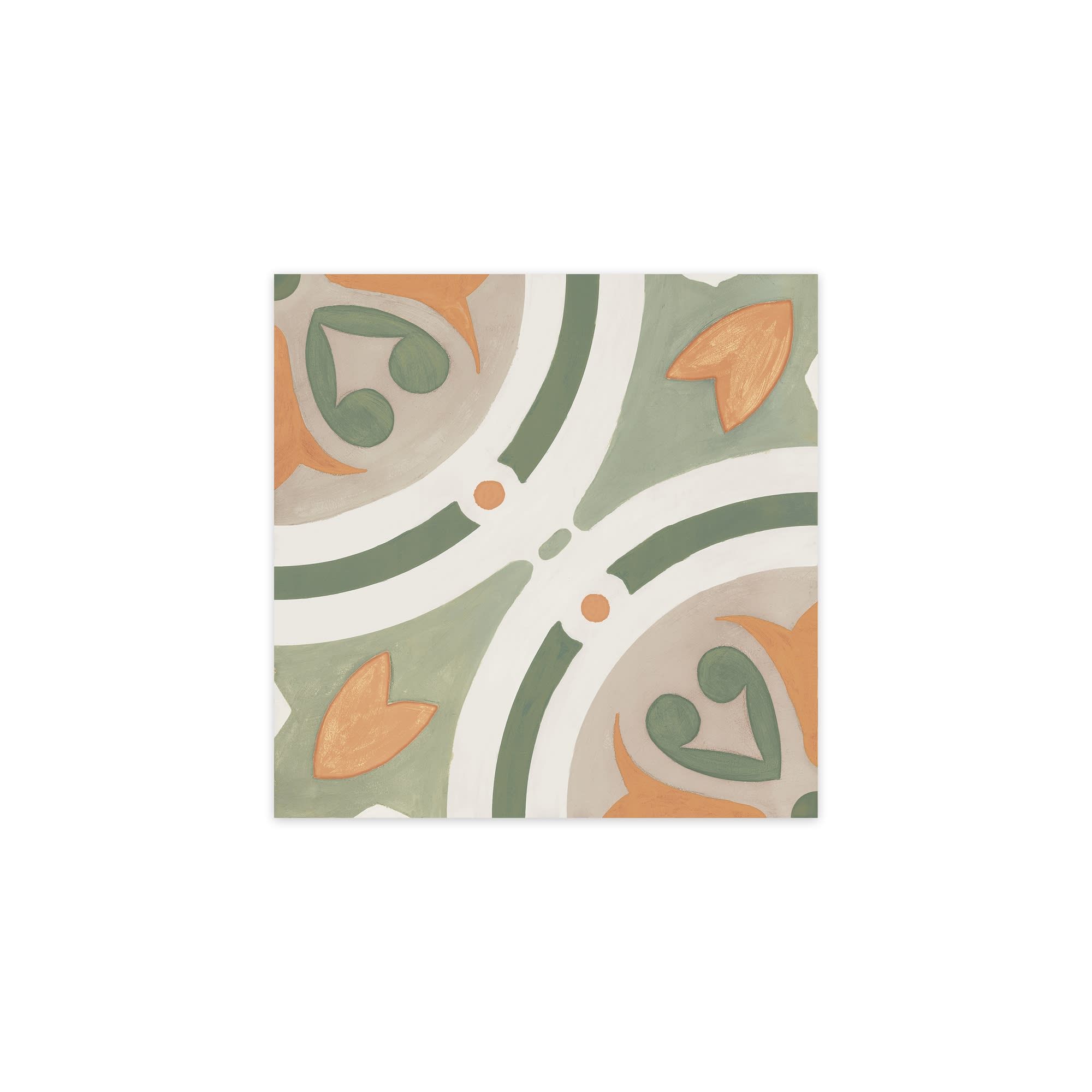 Carrelage effet Carreau ciment Saloria Vert 22,3x22,3x0,9 cm Solren - Sol et mur intérieur Peronda