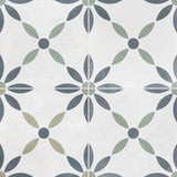 Carrelage effet Carreau ciment Soliris Bleu 22,3x22,3x0,9 cm Novera - Sol et mur intérieur