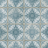 Carrelage Vintage effet Carreau ciment Vert Myrina 45x45x0,95 cm Azoria - Sol et mur intérieur