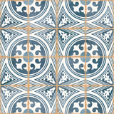 Carrelage effet Carreau ciment Azorel Bleu 12,3x12,3x0,87 cm Serano - Sol et mur intérieur