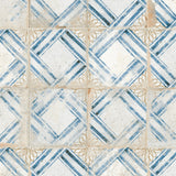Carrelage Vintage effet Carreau ciment Bleu Numantia 45x45x0,95 cm Orlena - Sol et mur intérieur