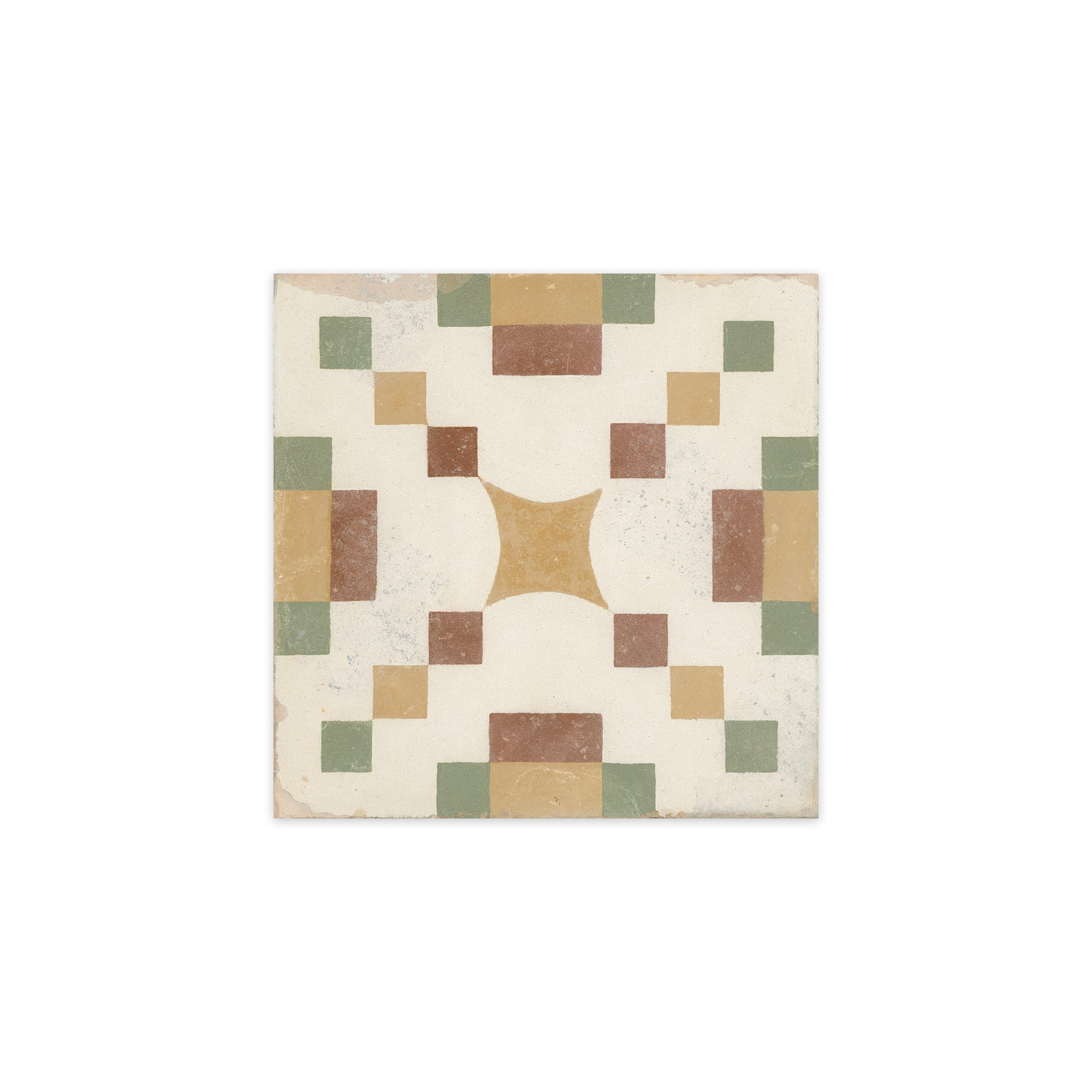 Carrelage Vintage effet Carreau ciment Multicolore Caldora 22,3x22,3x0,9 cm Morava - Sol et mur intérieur Peronda