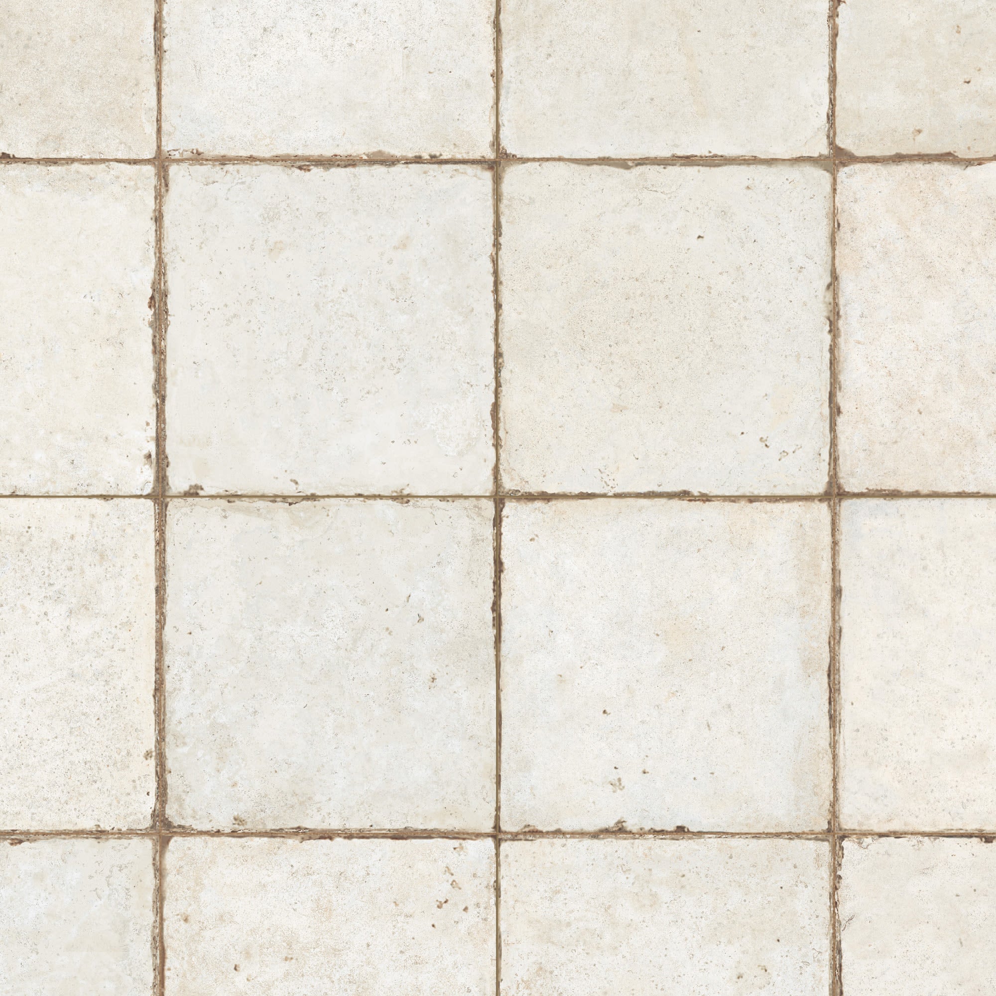 Carrelage Vintage effet Carreau ciment Blanc 45,2x45,2x0,95 cm In&Out Sparta - Sol et mur intérieur et Sol extérieur Peronda