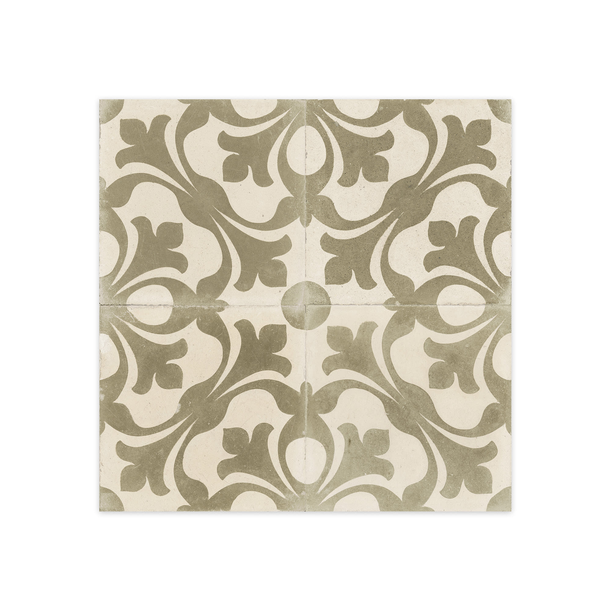 Carrelage Vintage effet Carreau ciment Vert 45x45x0,95 cm Morenca - Sol et mur intérieur Peronda