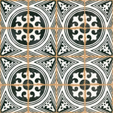 Carrelage effet Carreau ciment Azorel Noir 12,3x12,3x0,87 cm Serano - Sol et mur intérieur