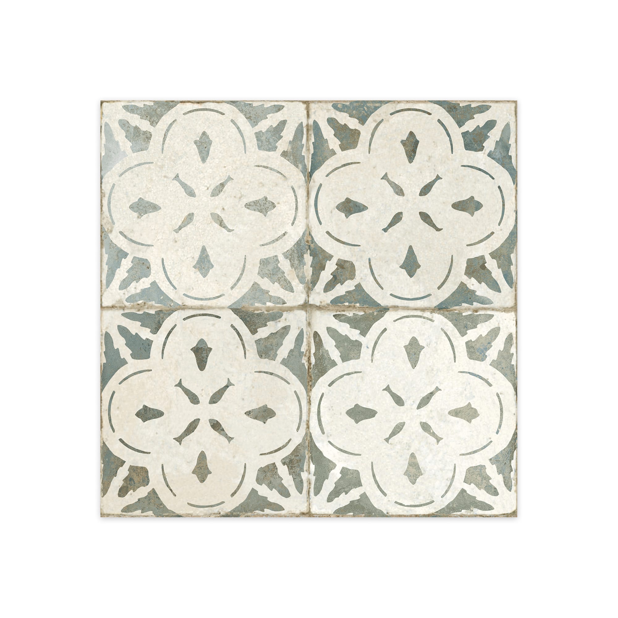 Carrelage Vintage effet Carreau ciment Vert 45x45x0,95 cm Calenza - Sol et mur intérieur Peronda