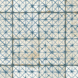 Carrelage Vintage effet Carreau ciment Bleu 45x45x0,95 cm Byblos - Sol et mur intérieur