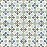 Carrelage effet Carreau ciment Alzari Bleu 12,4x12,4x0,8 cm Serano - Sol et mur intérieur