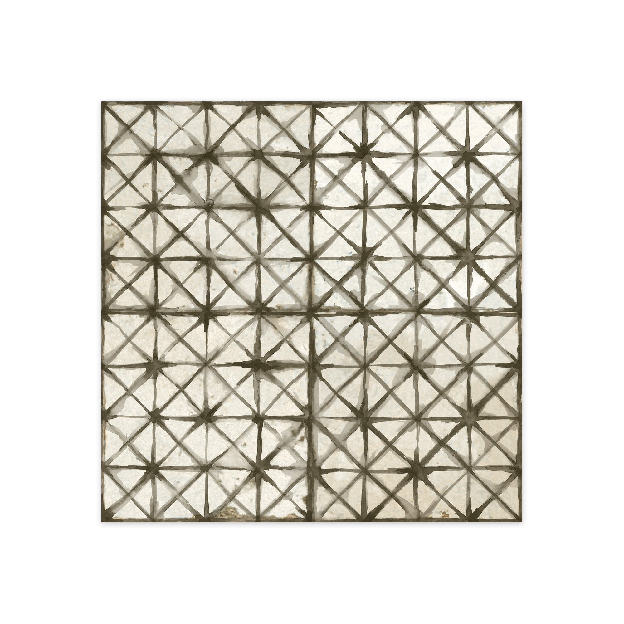Carrelage Vintage effet Carreau ciment Noir 45x45x0,95 cm Byblos - Sol et mur intérieur Peronda