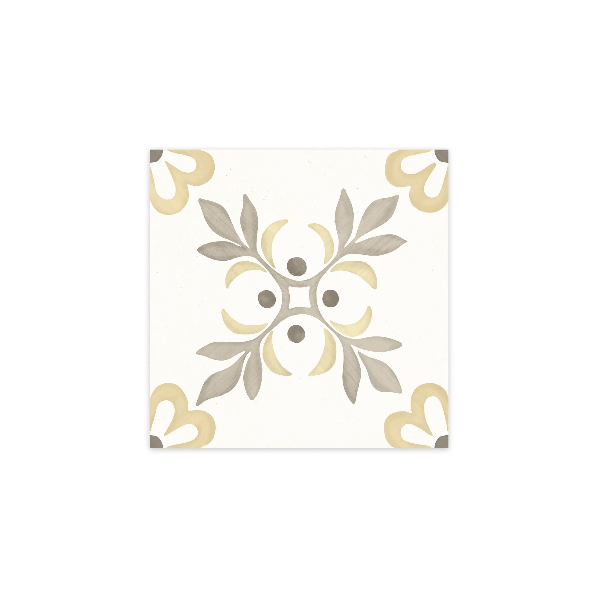 Carrelage effet Carreau ciment Roselis Jaune 22,3x22,3x0,9 cm Levior - Sol et mur intérieur Peronda