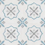 Carrelage effet Carreau ciment Moralis Bleu 22,3x22,3x0,9 cm Ventoril - Sol et mur intérieur