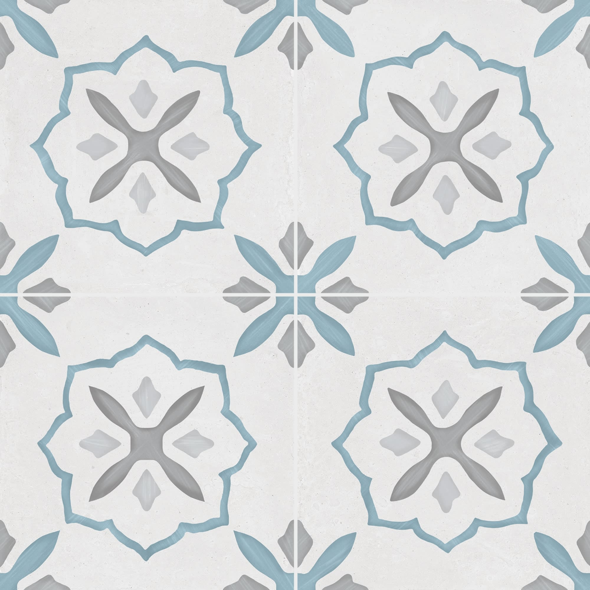 Carrelage effet Carreau ciment Moralis Bleu 22,3x22,3x0,9 cm Ventoril - Sol et mur intérieur Peronda