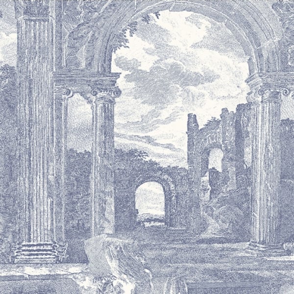 Papier peint panoramique Rovine Arte Denim Blue - réf. 42561