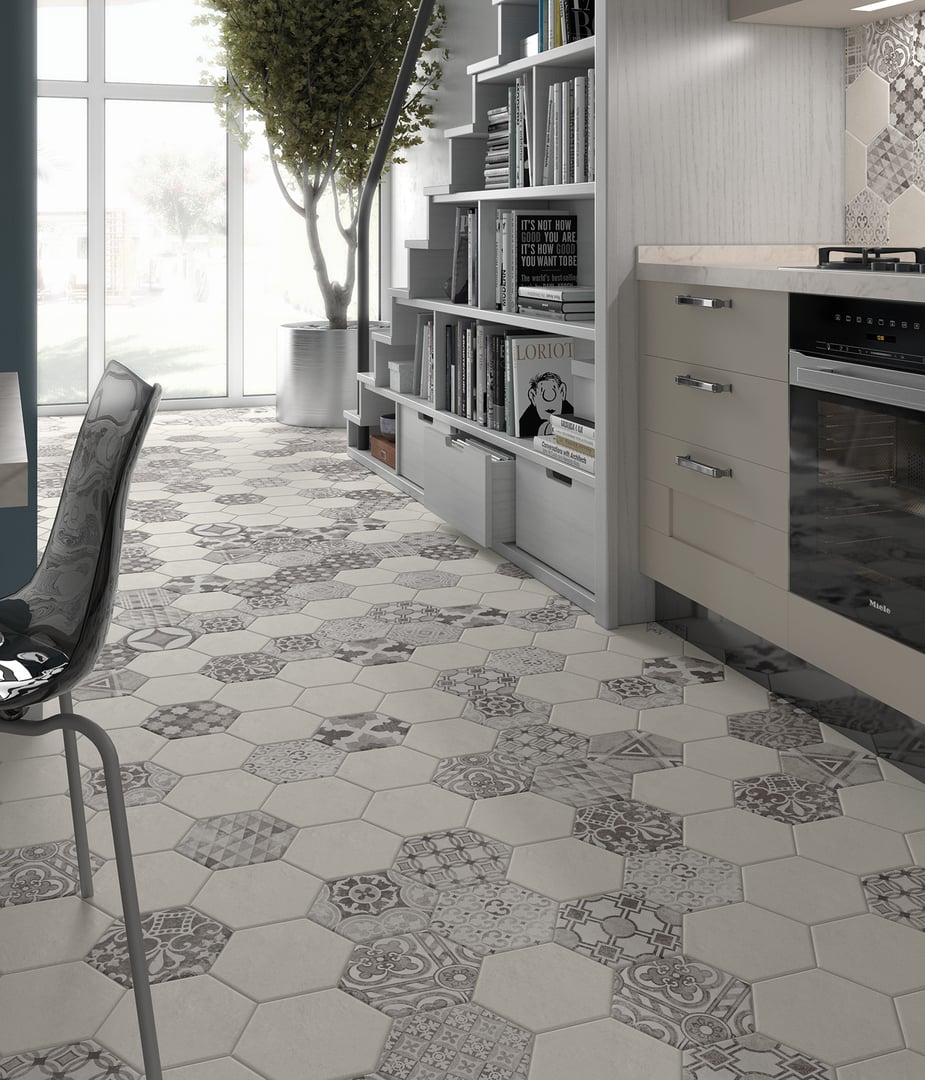 Hexatile Cement Cement Garden Grey Casa Serano
