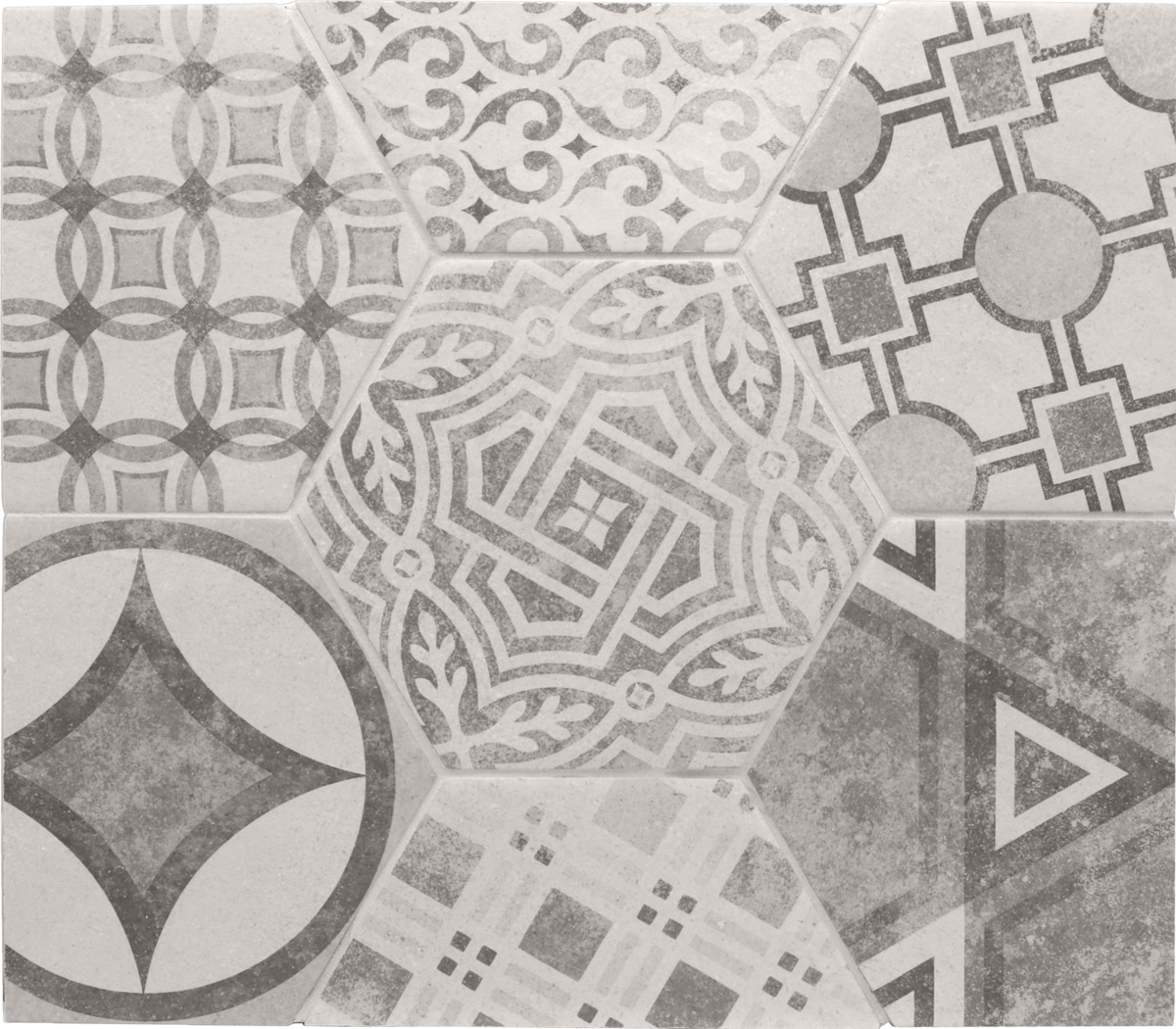 Hexatile Cement Cement Garden Grey Casa Serano
