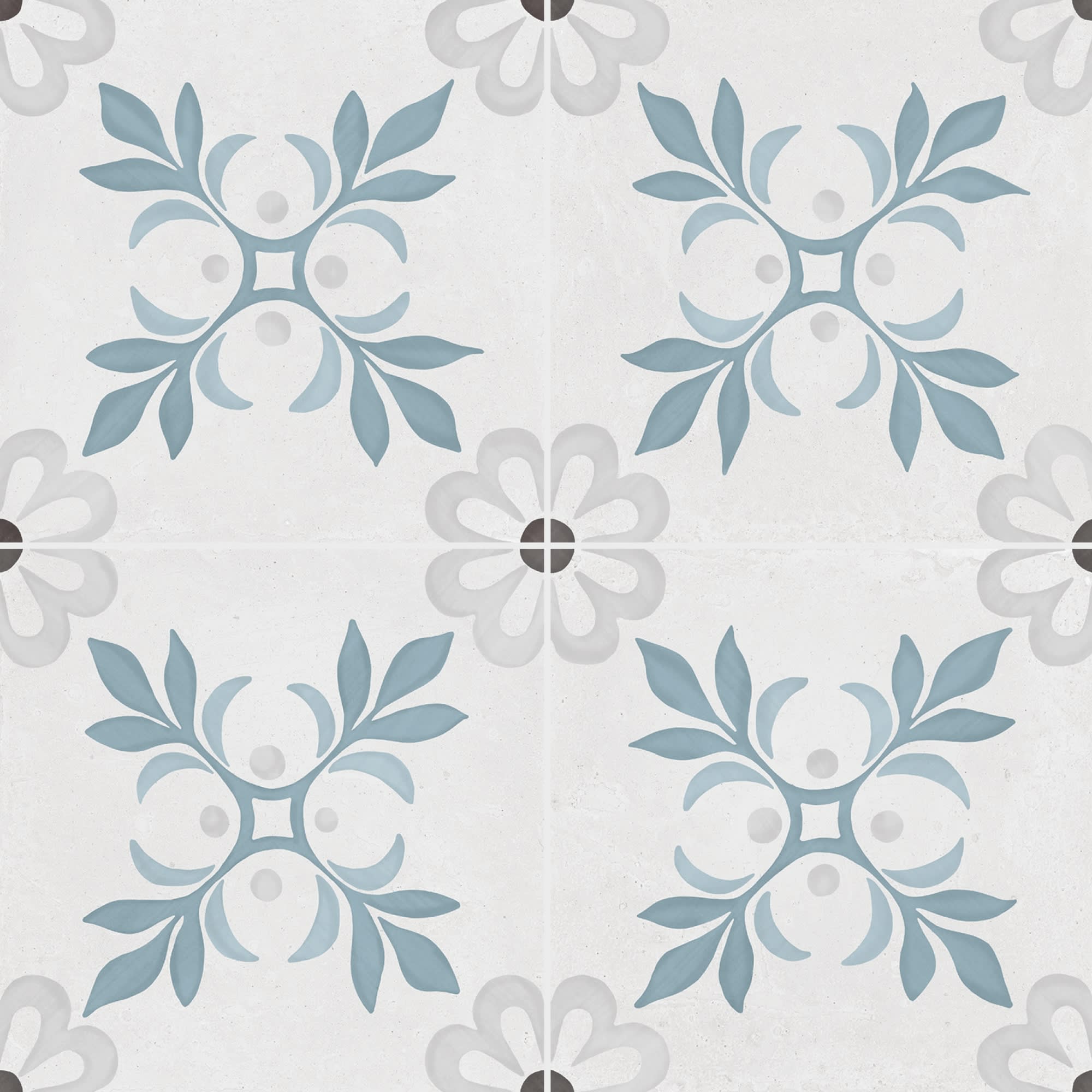 Carrelage effet Carreau ciment Roselis Bleu 22,3x22,3x0,9 cm Ventoril - Sol et mur intérieur Peronda