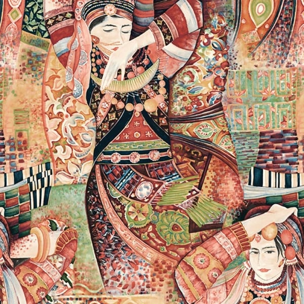 Revêtement mural Odisha Dance Arte Red Rhapsody - réf. 97641