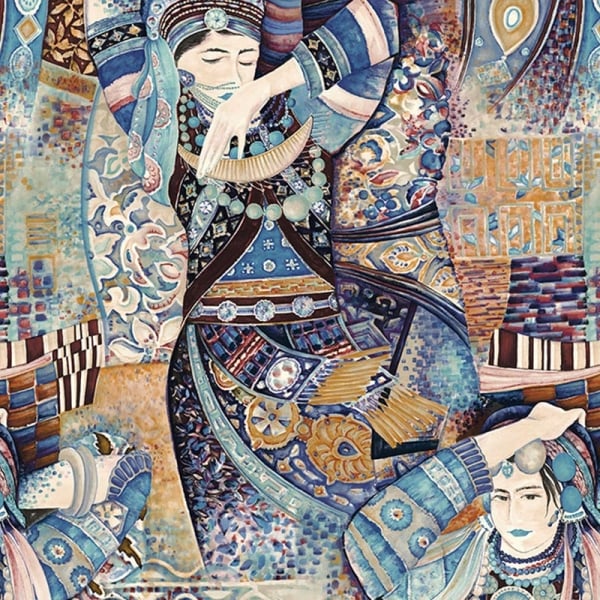 Revêtement mural Odisha Dance Arte Indigo Myth - réf. 97642