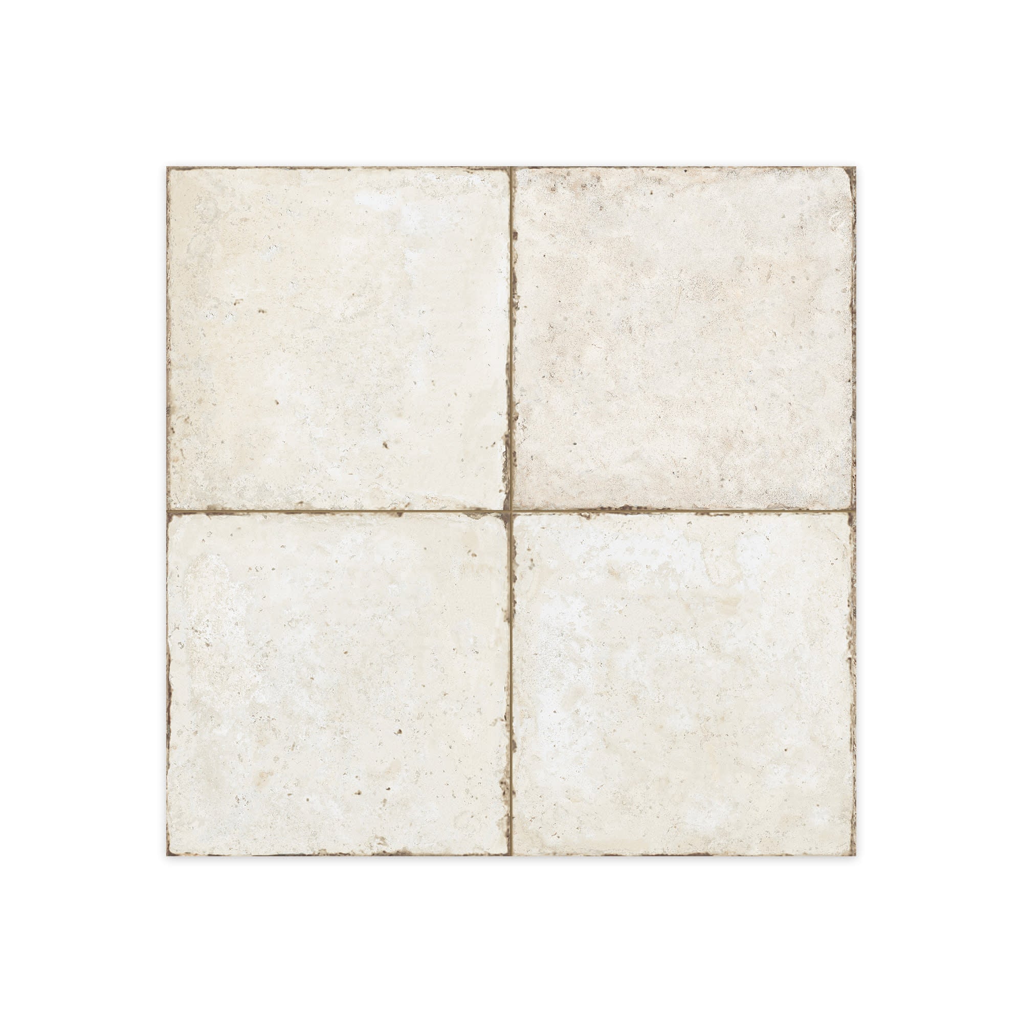 Carrelage Vintage effet Carreau ciment Blanc 45,2x45,2x0,95 cm In&Out Sparta - Sol et mur intérieur et Sol extérieur Peronda