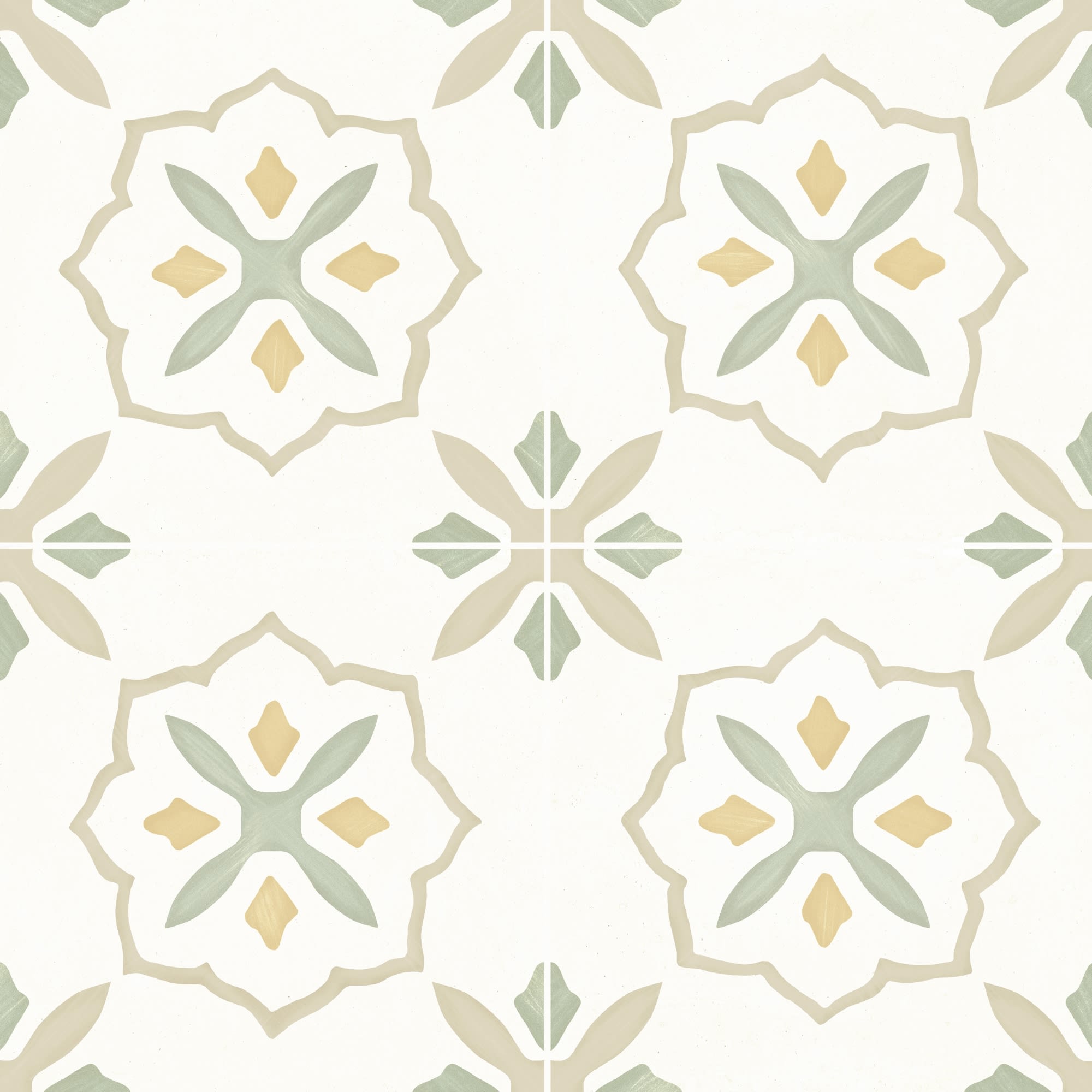 Carrelage effet Carreau ciment Moralis Vert 22,3x22,3x0,9 cm Levior - Sol et mur intérieur Peronda