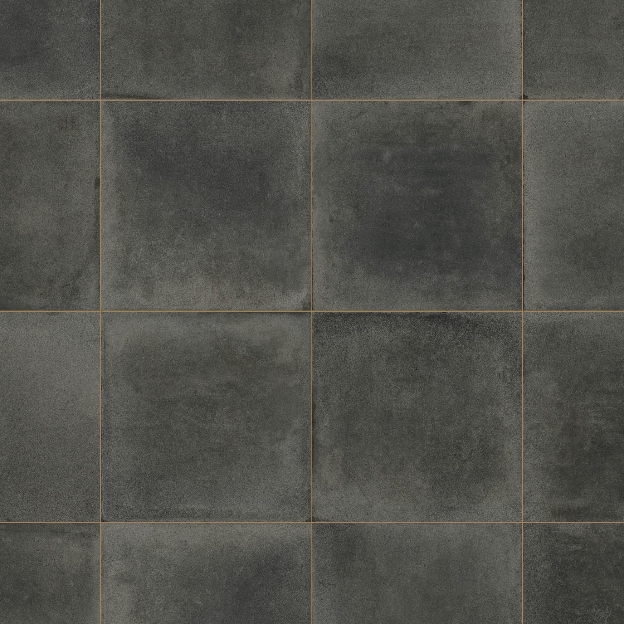 Carrelage Vintage effet Carreau ciment Noir 45x45x0,95 cm Florava - Sol et mur intérieur Peronda
