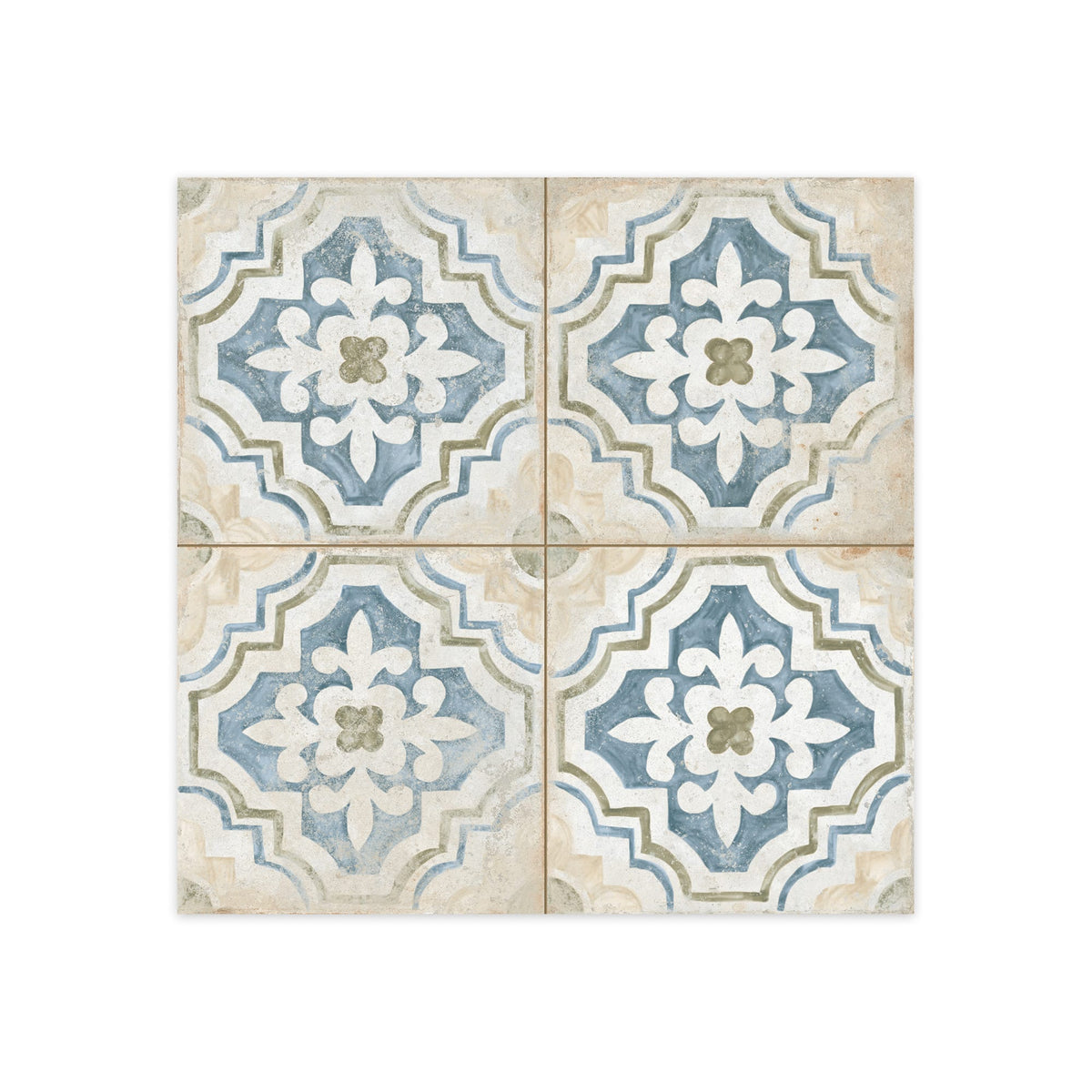 Carrelage Vintage effet Carreau ciment Multicolore Hippo 45x45x0,95 cm Velora - Sol et mur intérieur Peronda