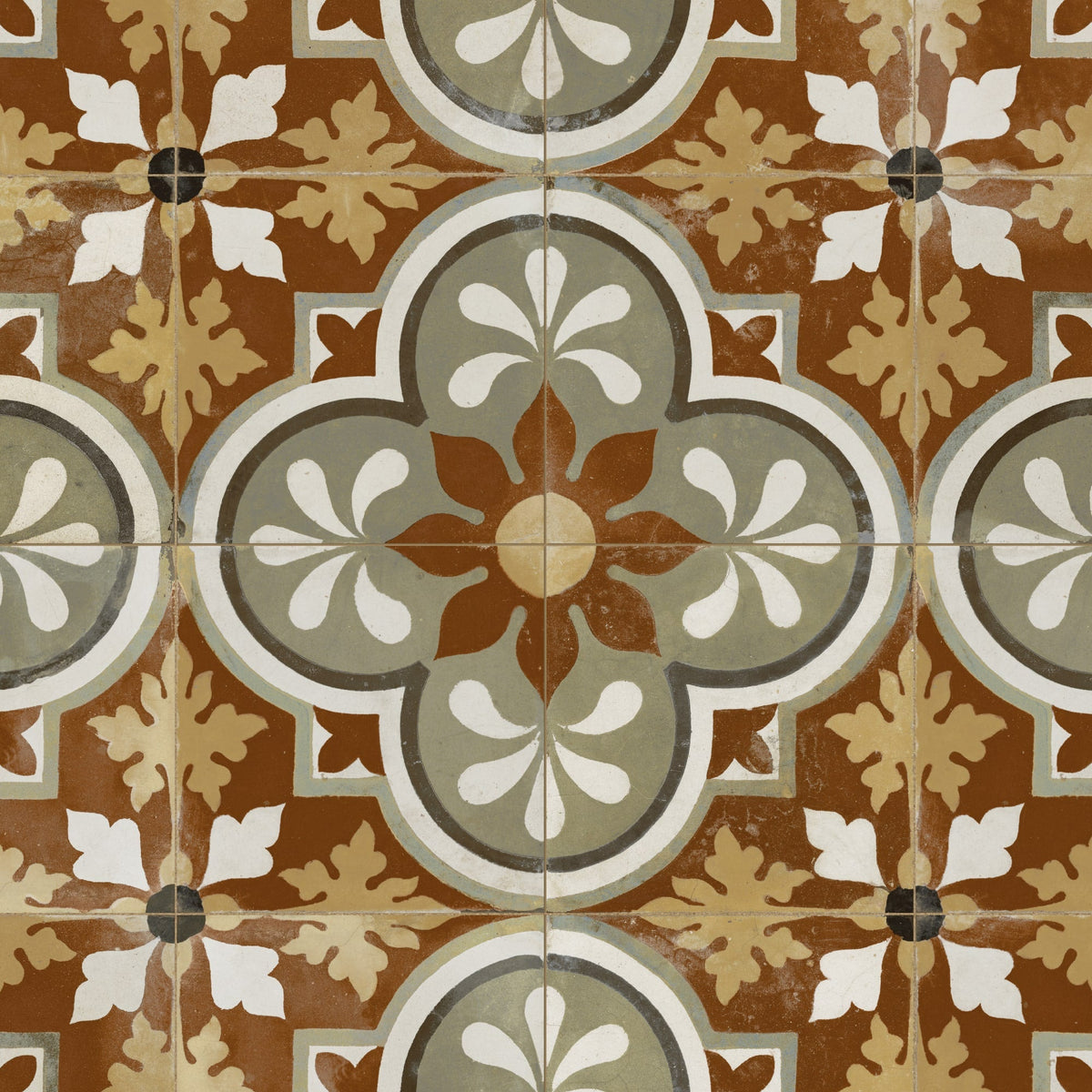 Carrelage Vintage effet Carreau ciment Multicolore Ilerda 45x45x0,95 cm Florava - Sol et mur intérieur Peronda