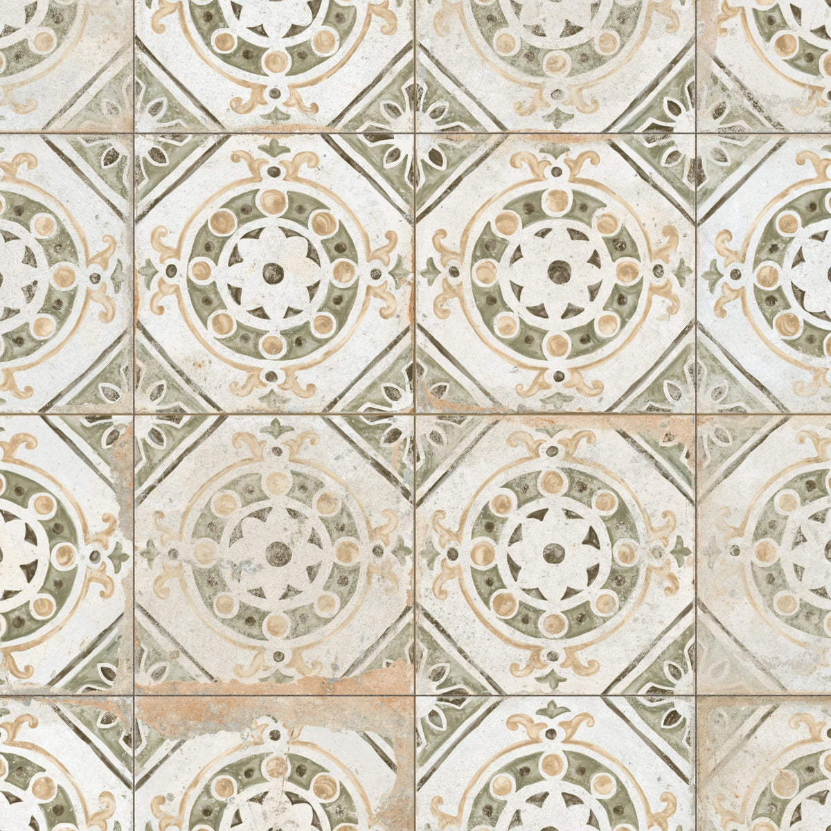 Carrelage Vintage effet Carreau ciment Multicolore Tingis 45x45x0,95 cm Velora - Sol et mur intérieur Peronda