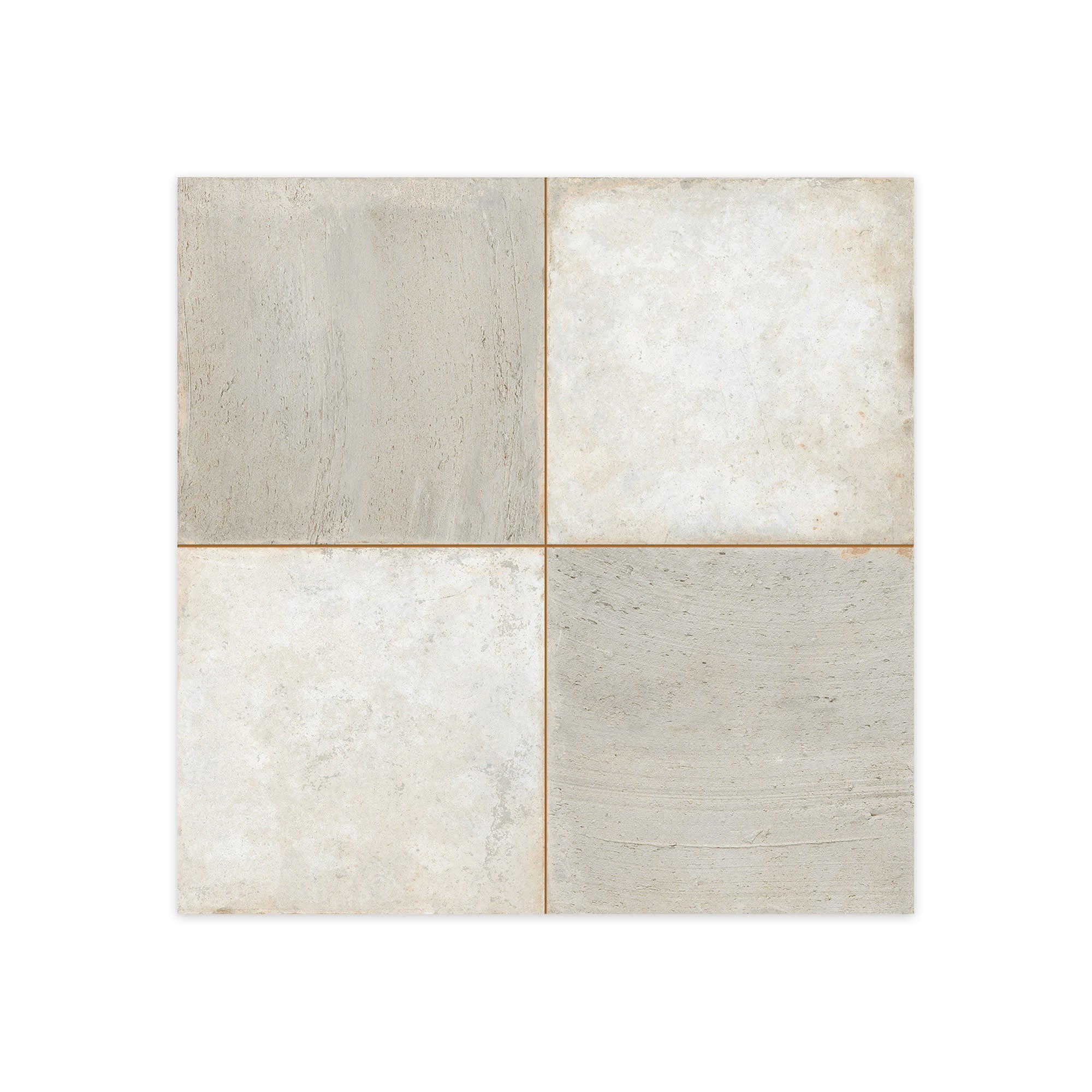 Carrelage Vintage effet Carreau ciment Gris Damier 45x45x0,95 cm Rosaria - Sol et mur intérieur Peronda