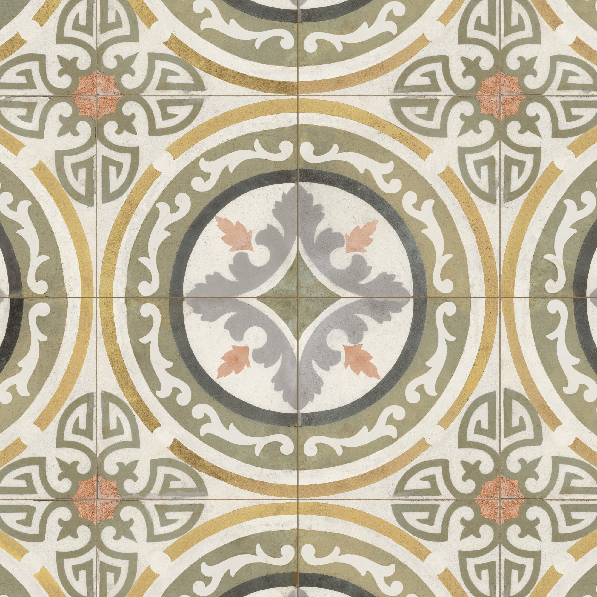 Carrelage Vintage effet Carreau ciment Multicolore Corduba 45x45x0,95 cm Florava - Sol et mur intérieur Peronda
