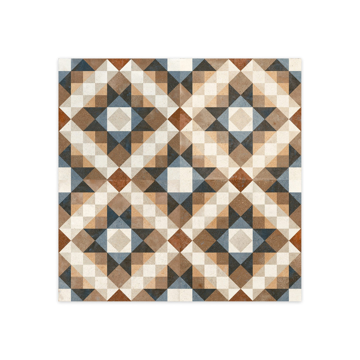 Carrelage Vintage effet Carreau ciment Multicolore Tyre 45x45x0,95 cm Trevora - Sol et mur intérieur Peronda