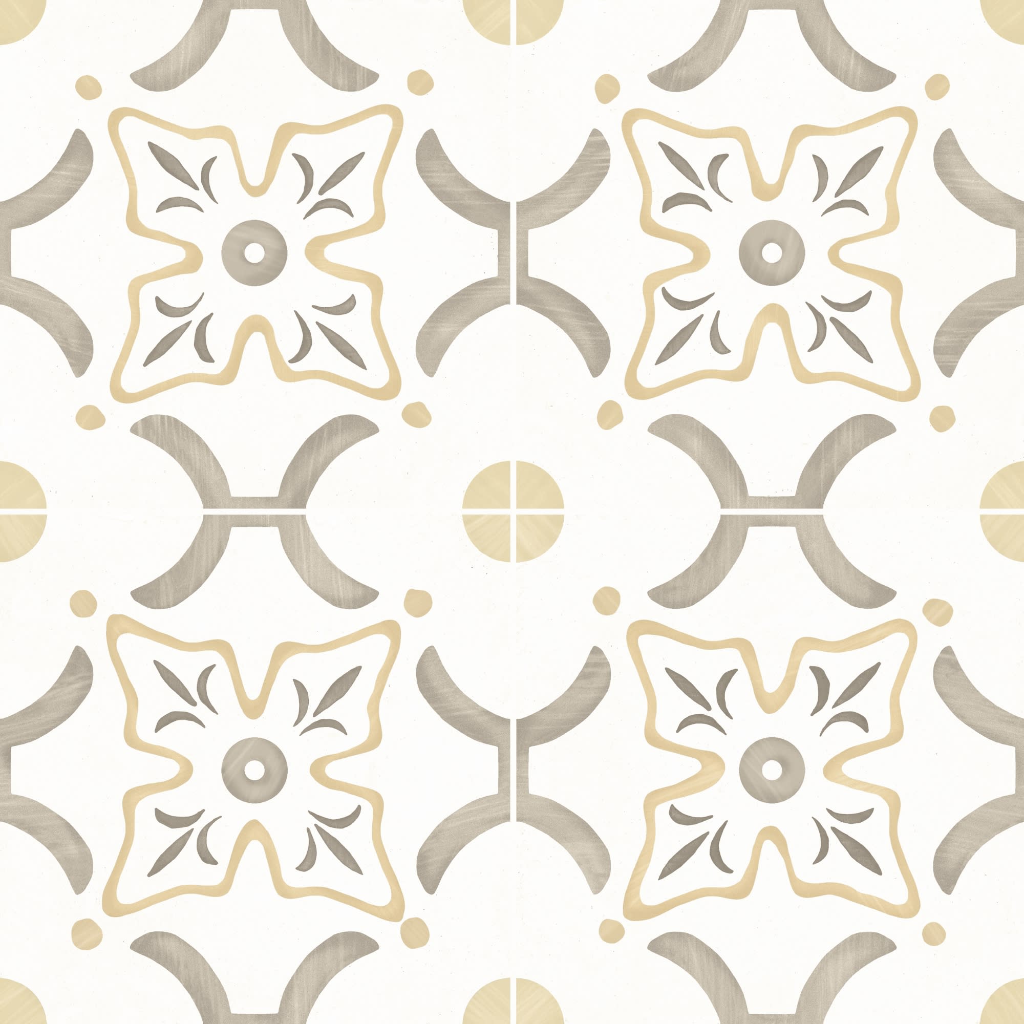 Carrelage effet Carreau ciment Sorella Jaune 22,3x22,3x0,9 cm Levior - Sol et mur intérieur Peronda