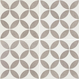 Carrelage effet Carreau ciment Axerio Greige 22,3x22,3x0,9 cm Savero - Sol et mur intérieur