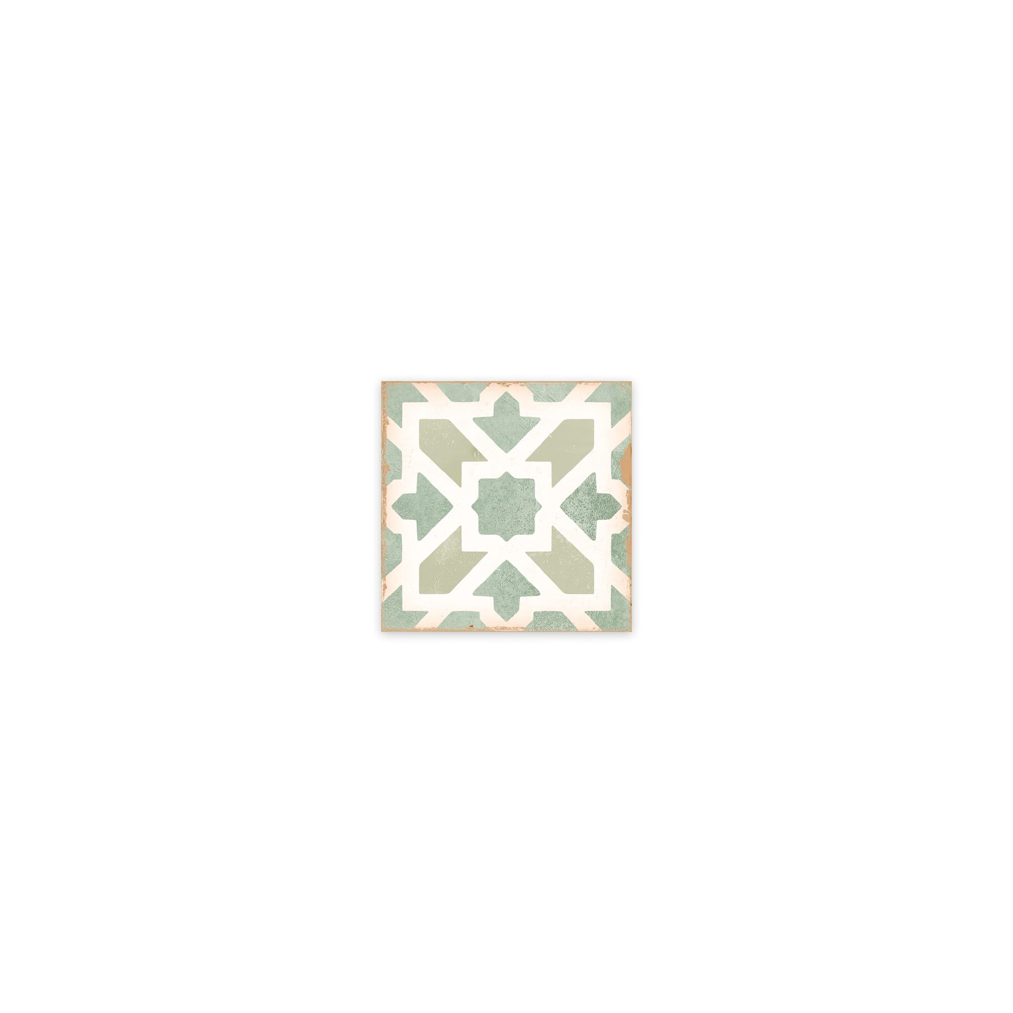 Carrelage effet Carreau ciment Alzari Vert 12,4x12,4x0,8 cm Serano - Sol et mur intérieur Peronda