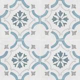 Carrelage effet Carreau ciment Varolia Bleu 22,3x22,3x0,9 cm Ventoril - Sol et mur intérieur