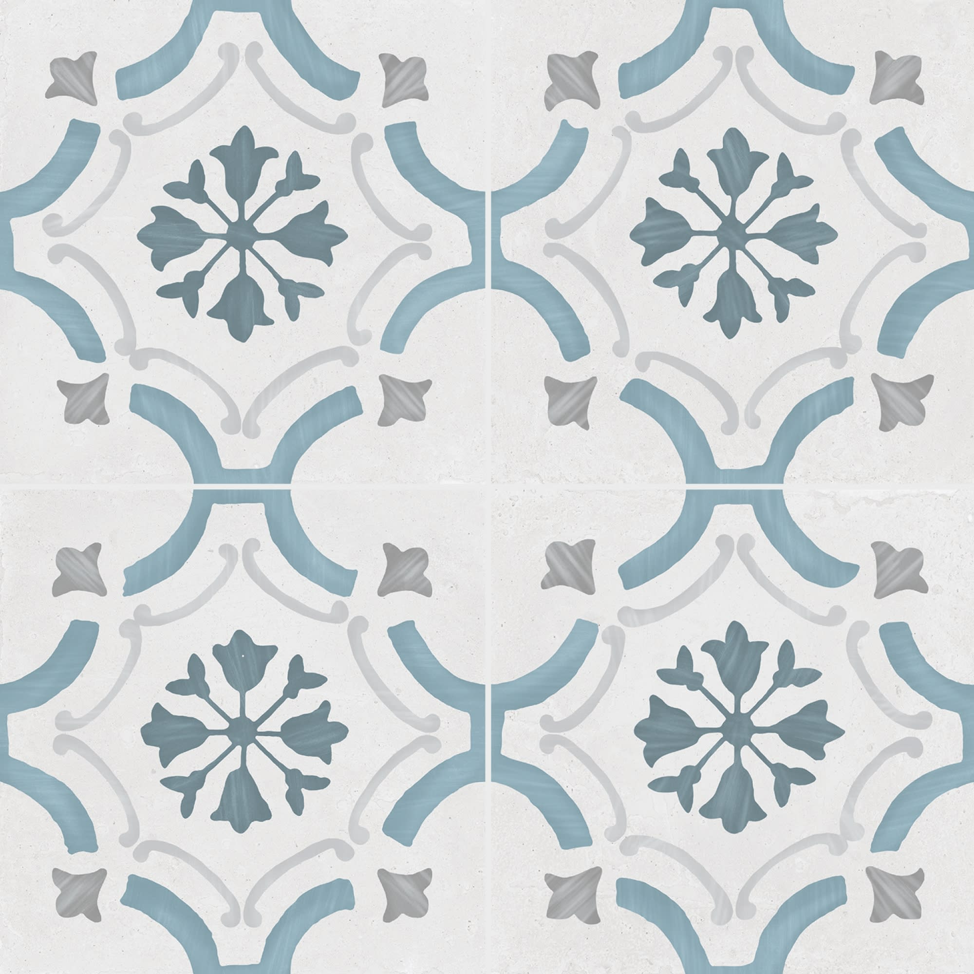 Carrelage effet Carreau ciment Varolia Bleu 22,3x22,3x0,9 cm Ventoril - Sol et mur intérieur Peronda