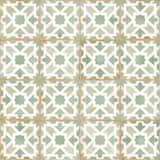 Carrelage effet Carreau ciment Alzari Vert 12,4x12,4x0,8 cm Serano - Sol et mur intérieur
