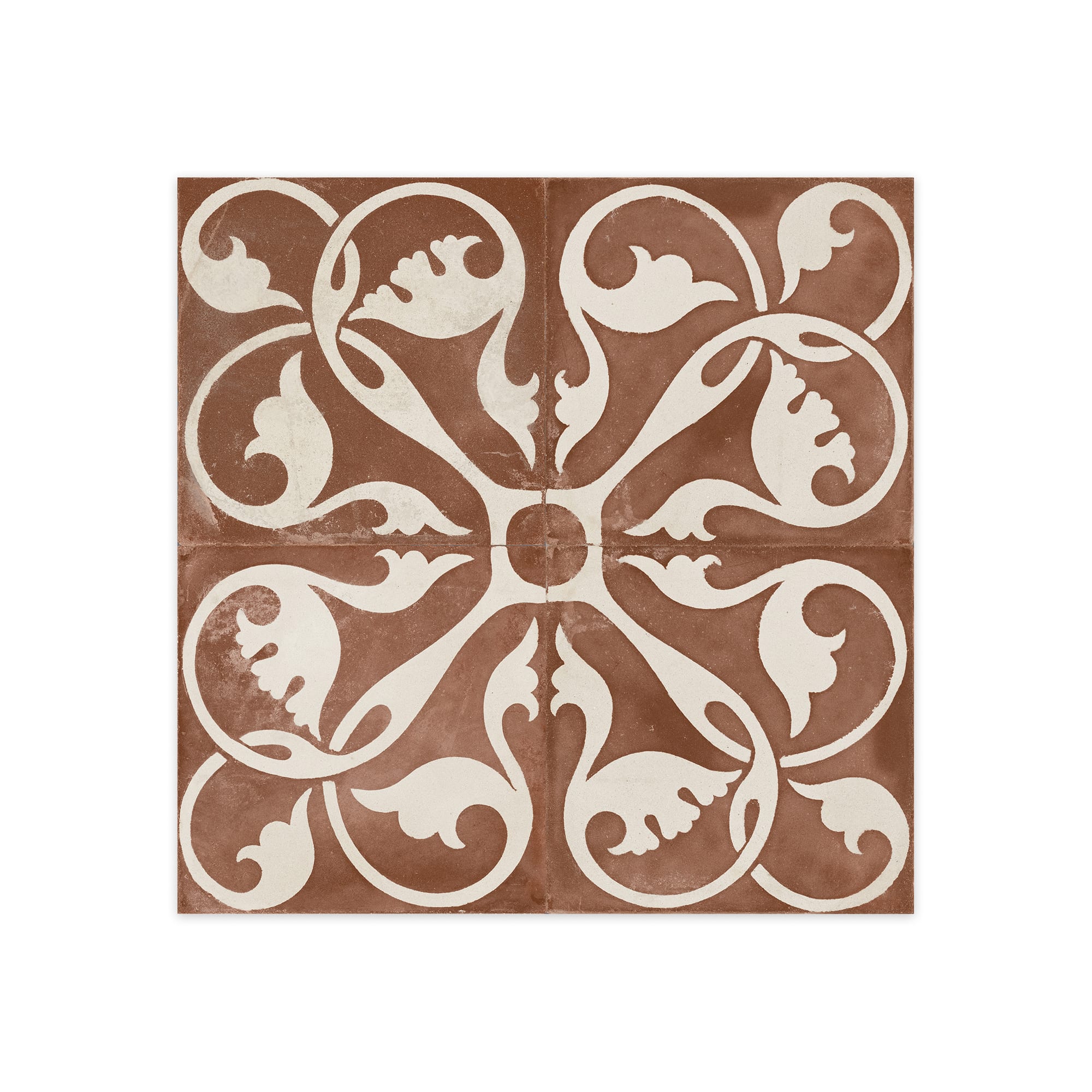 Carrelage Vintage effet Carreau ciment Terracotta 45x45x0,95 cm Morenca - Sol et mur intérieur Peronda